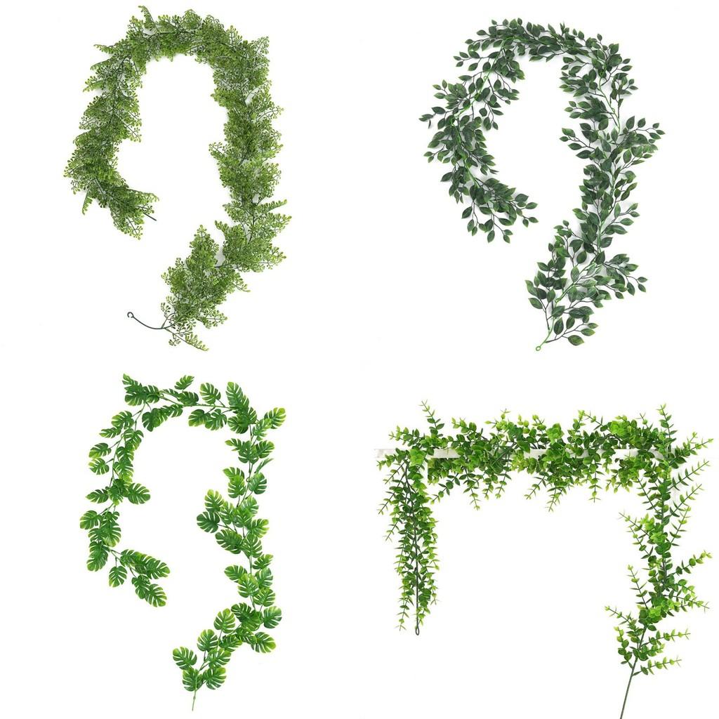 Wall Mount Plant Decor With Faux Vine Material For Home Office And Living Space