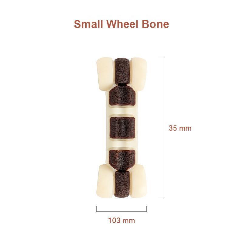 

Dog Toys Wheel Bone Alone Outdoor Companion Interactive Toys Bite-resistant Grinding Teeth Clean Teeth Easy To Digest Pet Toys