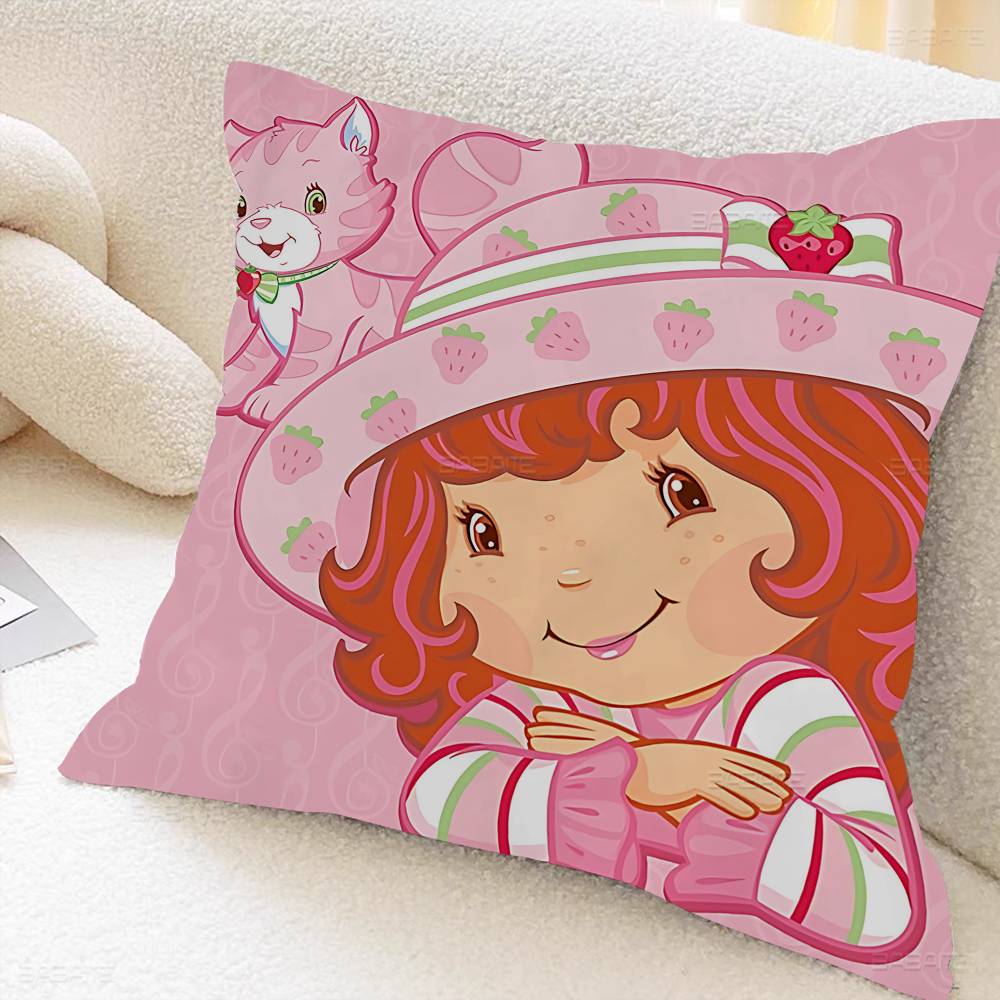 S-Strawberrys S-Shortcakes Pillow Cover Sofa Cushion Cover Home Room Decoration Children Gift