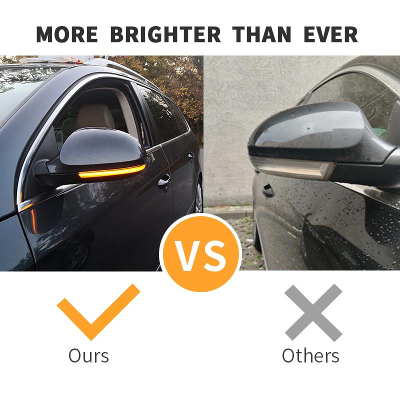 2pcs 12V Dynamic Blinker Turn Signal LED For VW EOS 2006-2008 Golf 5 / 6 Plus 2005-2013 Jetta Reversing Mirror Turn Signal Light