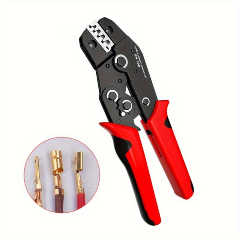 

Профессиональные трещоточные обжимные клещи для проводов для клемм JST, Dupont, пружинные, для обжима контактов SATA, рукоятка из углеродистой стали 1pc красный