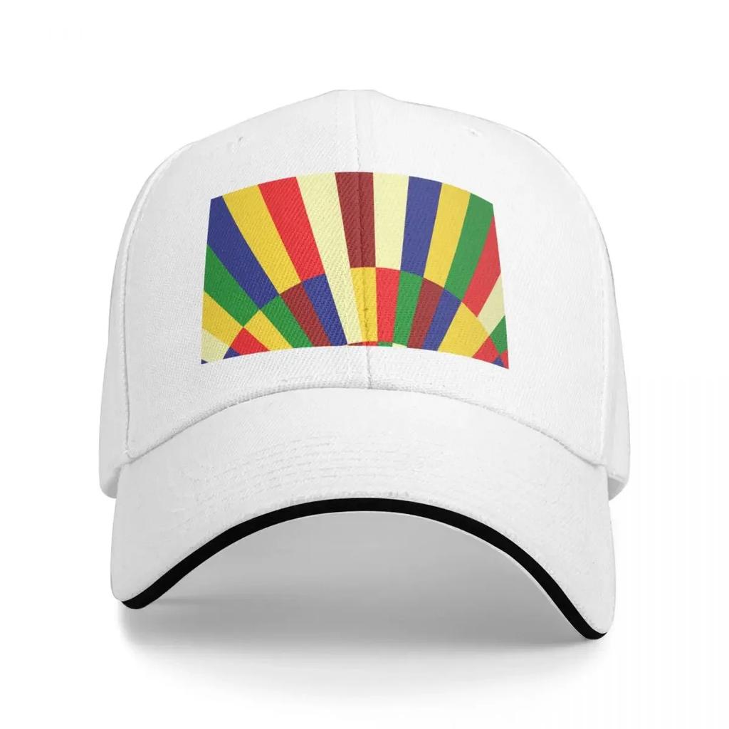 Mid-Century 60s 70s Retro Rainbow Sun Baseball Cap Golf Fishing Cap Snap Back Hat Tea Women's Beach Outlet Unisex's