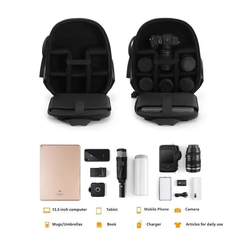 YAKUSS EVA Hard Case Camera Bag Professional Protective Backpack SLR Camera Storage Backpack With Computer Compartment