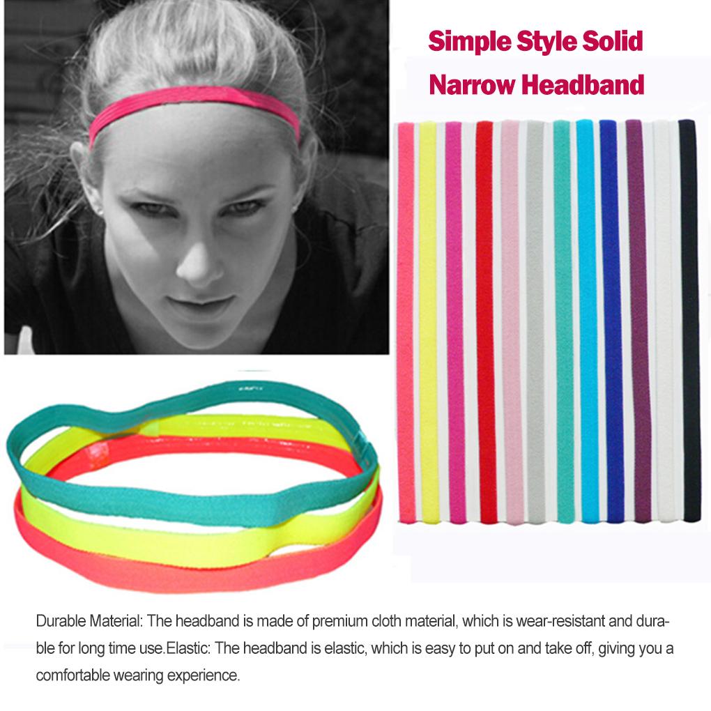 Stirnband Sport Elastizität Weichheit Haarbänder Schmal Rutschfest Haarband Stirnbänder Reifen Frauen Mädchen Yoga Laufen Zubehör