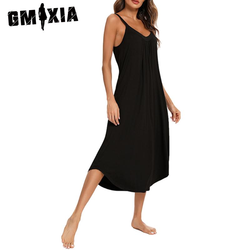GMXIA Letní domácí oblečení dámské sexy tílko pohodlné volné noční košilky