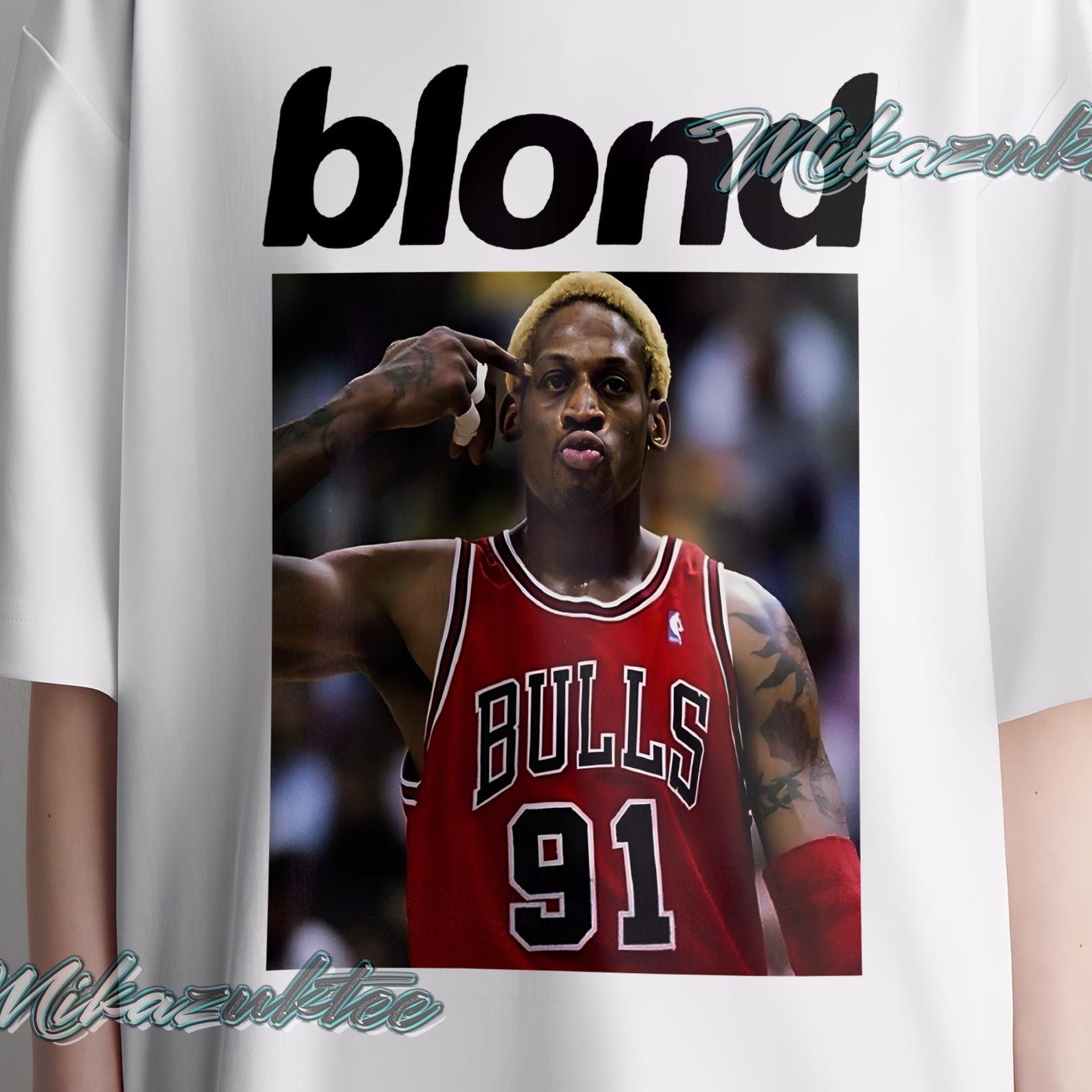 Dennis rodman shirt, Vintage style Print Graphic Blond text Design t-shirt 4XL