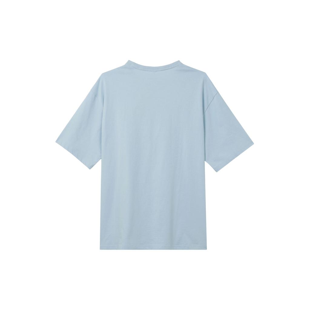 Adidas Originals Trefoil Oversized T-Shirt With Logo Pattern Women Tops Light-Pink Blue IP3750