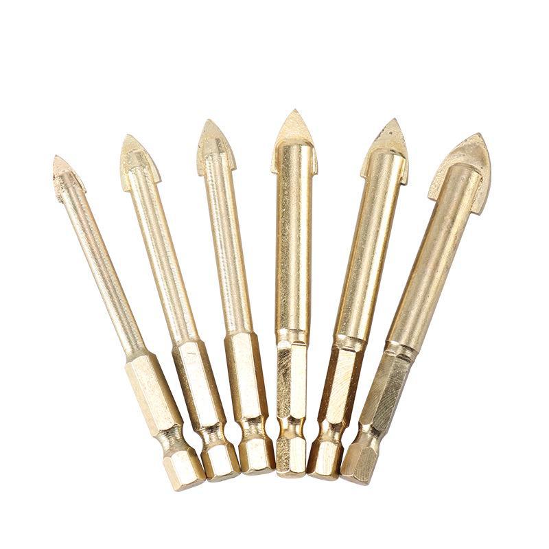 Hex Shank Slotted Alloy Triangle Tile & Stone Drill Bit