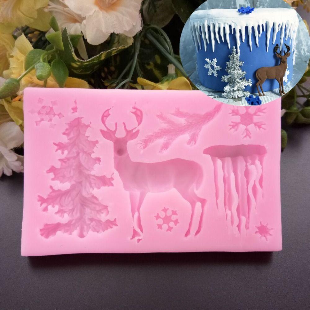 Christmas Series DIY Handmade 3D Christmas Mold Chocolate Mold Cake Decoration Decorative Mould