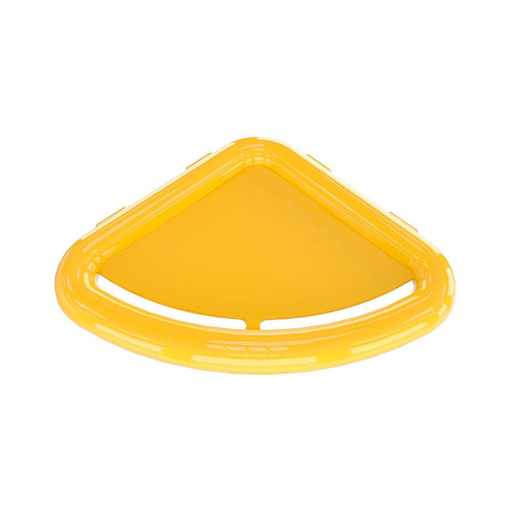 Plastic Suction Cup Bathroom Triangle Shelf Wall Mounted Corner Storage Shelf  Toilet Storage жёлтый