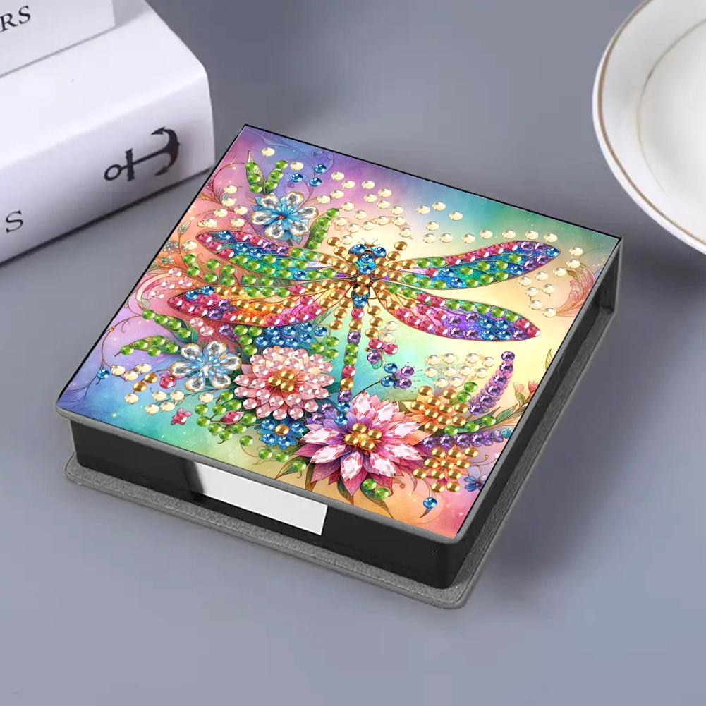 Dragonfly DIY Diamond Painting Kit Note Box Memo Paper Storage Box Diamond Art