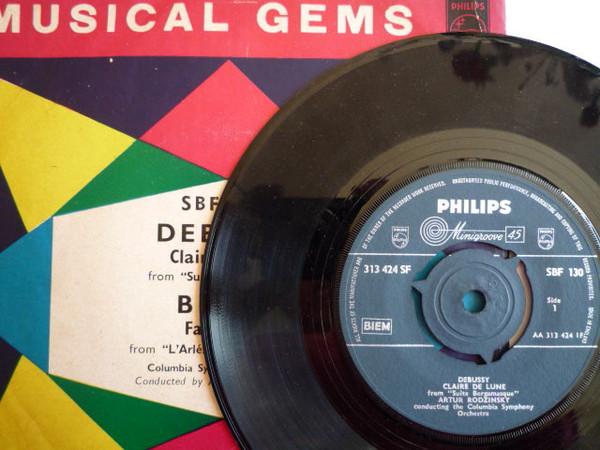 

7inch Record CLAUDE DEBUSSY GEORGES BIZET Clair De Lune Farandole SBF130 Philips UK Classical Used