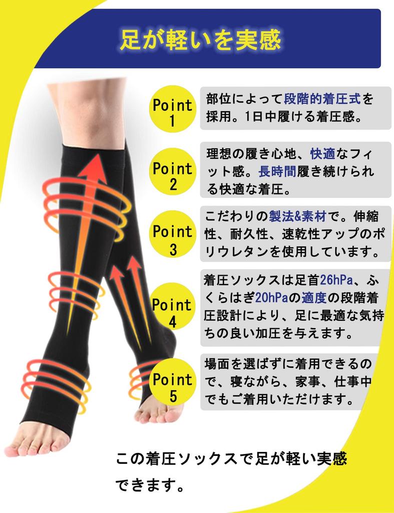 MOOKISOO Compression Expertly Provides Moderate Toeless Knee Compression Stockings for and Graduated Compression Black Men's Socks, Supervised,
