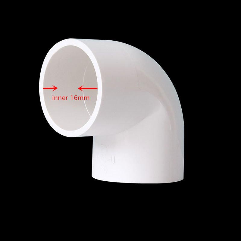

5pcs/lot 16 20 25 32mm PVC 90 Degree Elbow Pipe Connectors Fittings Garden Watering Tube Irrigation Pipe Fittings None