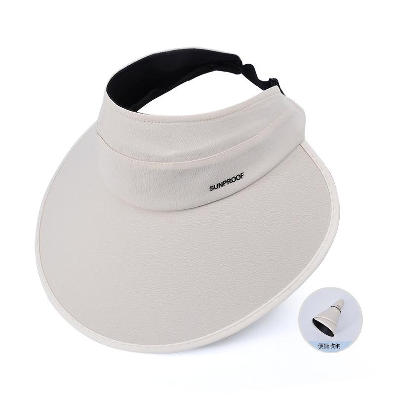 Summer vinyl large brim sunshade sunscreen hat children's outdoor fashion versatile Korean version foldable empty top sun hat