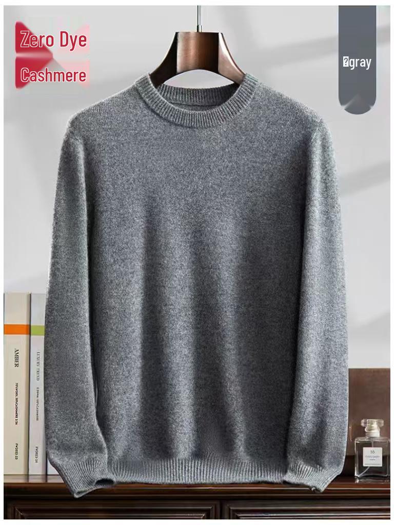 Men's Cashmere High Neck Sweater - Warm Base Layer for Autumn & Winter, Business Casual, Double Strand, Classic Design.