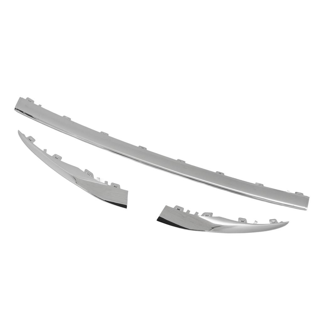 3pcs Chrome Front Bumper Lower Trim 2058858602 Replacement for Benz C‑Class W205 AMG Line Facelift 2019 To 2021