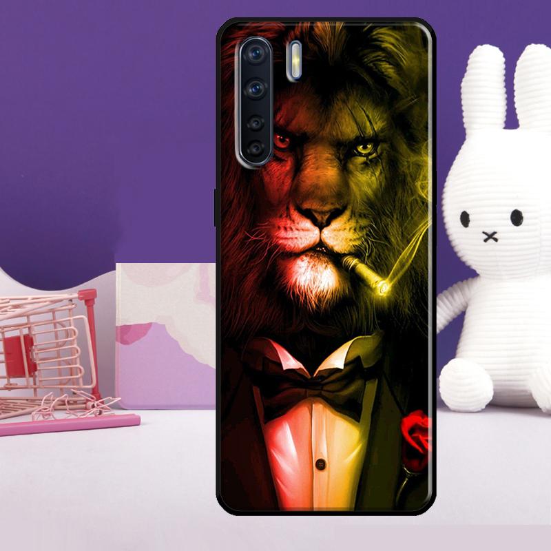 Löwe Tierhülle Für Oppo A57 A77 A76 A16 A96 A17 A18 A60 A80 A40 A38 A58 A78 A98 A94 A74 A54 A15 A5 Pro
