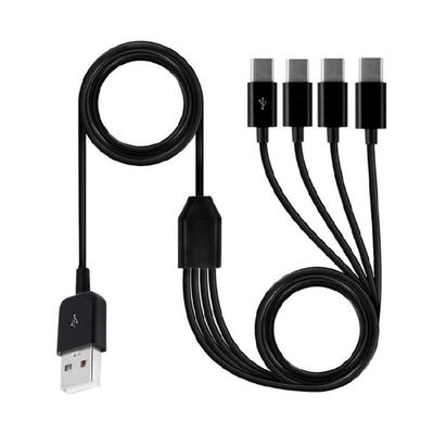 כבל טעינה מרובה מפצל USB C כבל 4 ב-1 כבל טעינה מהירה