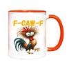 Personlig F-Caw-F Kyllingkrus 15oz Keramisk Kaffekopp Morsom Hane Gårdsdyr Humor Krus Gjenbrukbart Oppvaskmaskin Mikrobølgeovn Sikker Drikkeglass