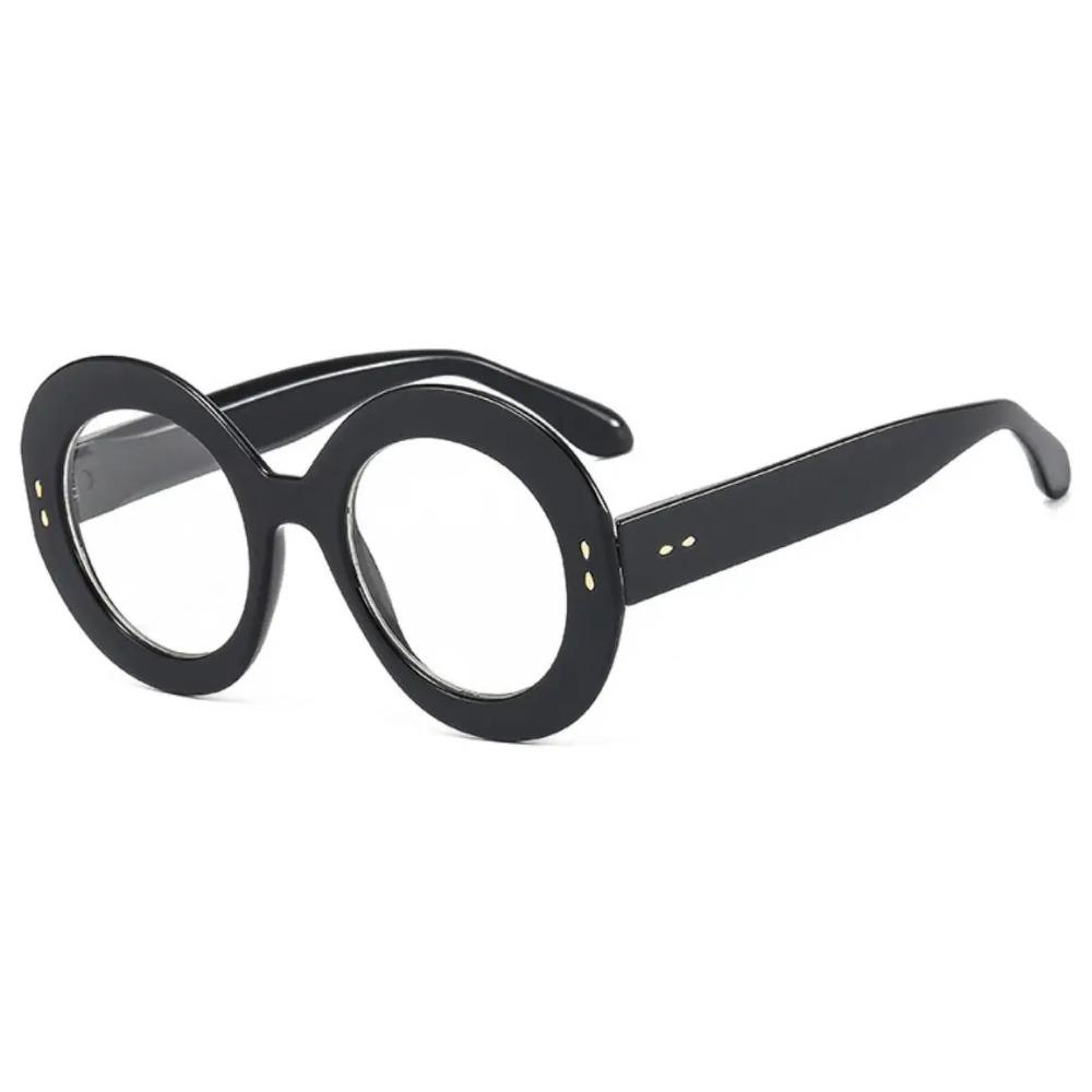 

Большие черные круглые очки для чтения Женские Мужские Защита от синего света Высокой четкости Очки для пресбиопии Оптические компьютерные очки + +300