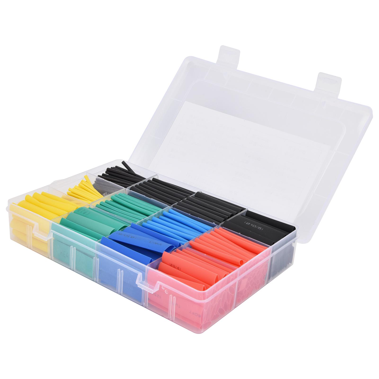 

Термозбіжна трубка Ізоляційний захист Збірна усадочна комбінація Набір Різнокольоровий 800шт