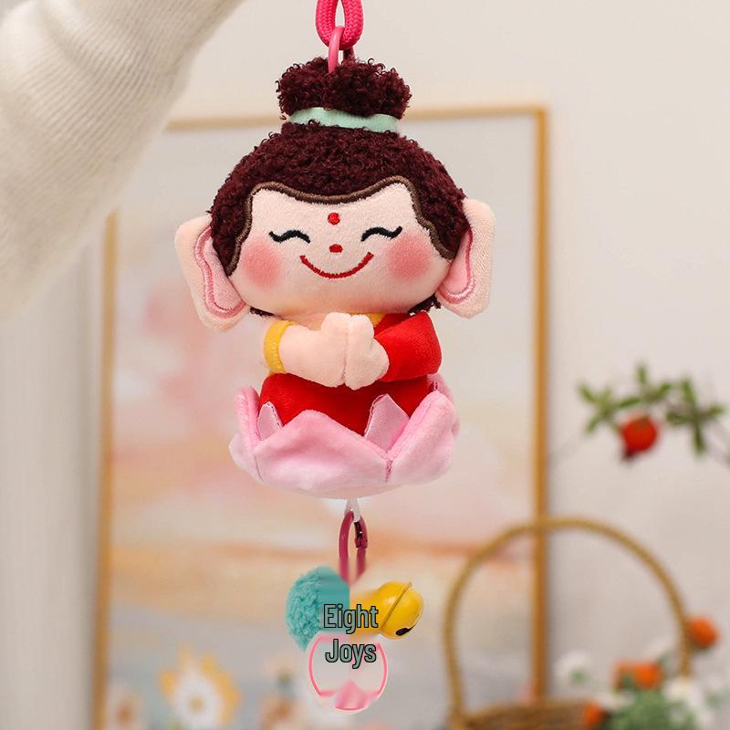 

Культурно-креативная серия: Милый брелок Будда Лотос - Плюшевый талисман на удачу 15cm