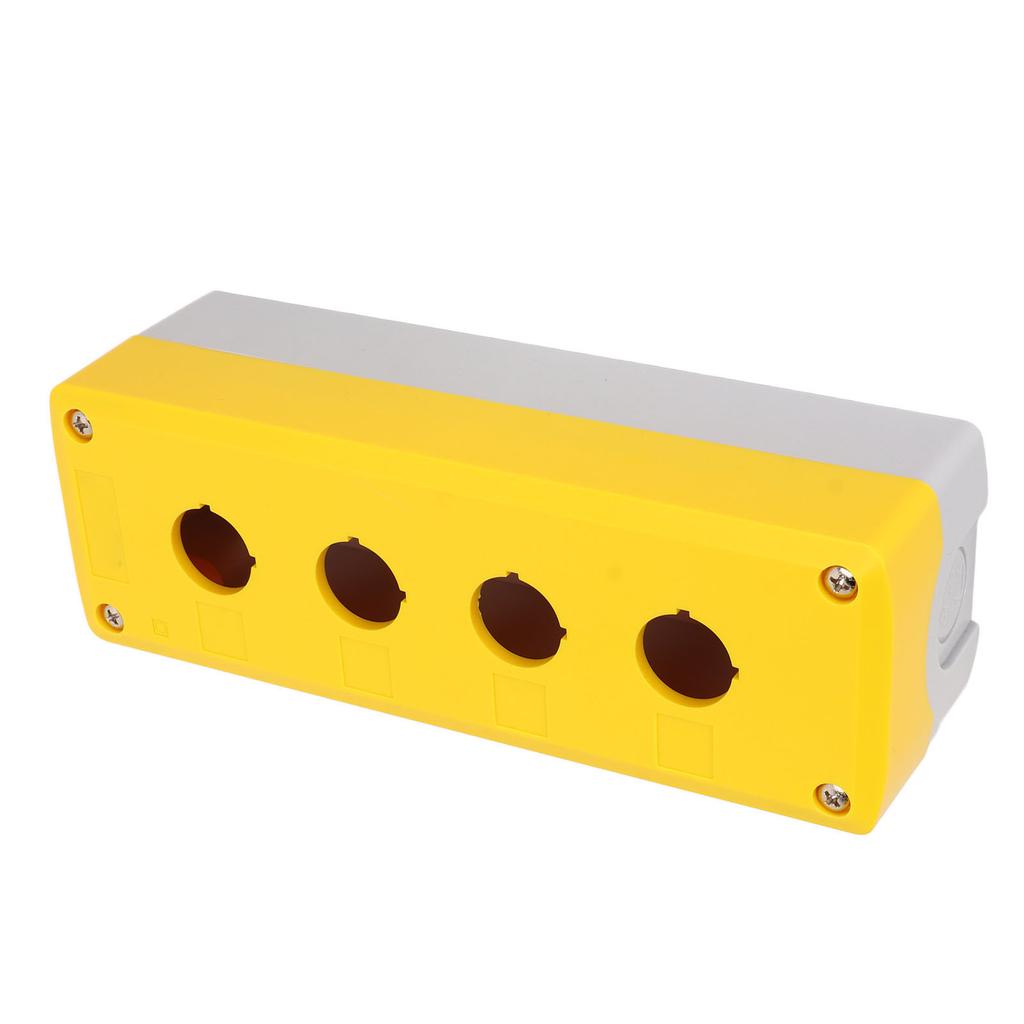BERM Tryckknappskontrollstation Box Industriell 4-facks Vattentät ABS Gul