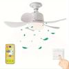 Socket Fan Lamp E27 Base Wireless Remote Control LED Bulb Ceiling Fan Replacement for Bedroom Living Room Kitchen Balcony
