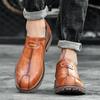 New Arrival Retro Bullock Design Men Classic Business Formal Shoes Pointed Toe leather shoes Men Oxford Dress Shoes 2025 new