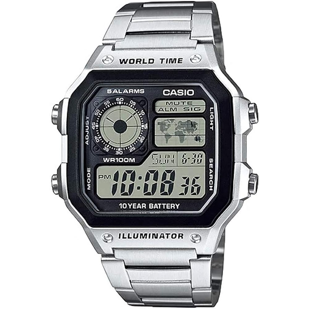 [Casio] CASIO World Time Digital Men s Watch AE-1200WHD-1AV - Comes in Original Casio Box - Inter...