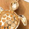 Keychain Pendant Sparkling Rhinestones Inlaid Three-Dimensional Turtle Charm Key Chain Lightweight Car Bag Charm