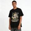 Funny Pirate Cat Print Tee Cool Street Style Treasure Themed Casual Top Pure cotton T-shirt