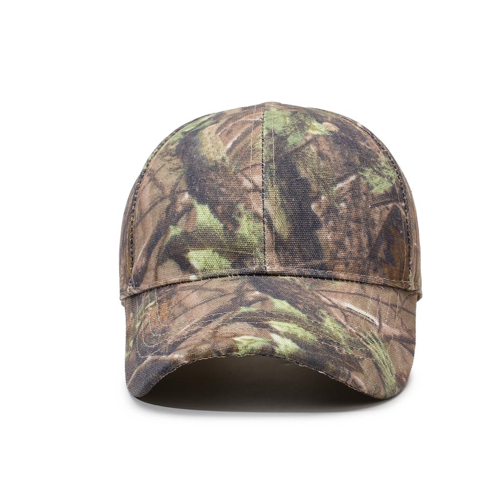 Baseball Cap with Leaf Jungle Camouflage Pattern for Outdoor Wilderness Hiking