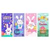 50PCS Drawstring Easter Candy Bags Snack Decoration Easter Eggs Easter Gift Bag Rabbit Ears Party Supplies Cookies Snack Packing