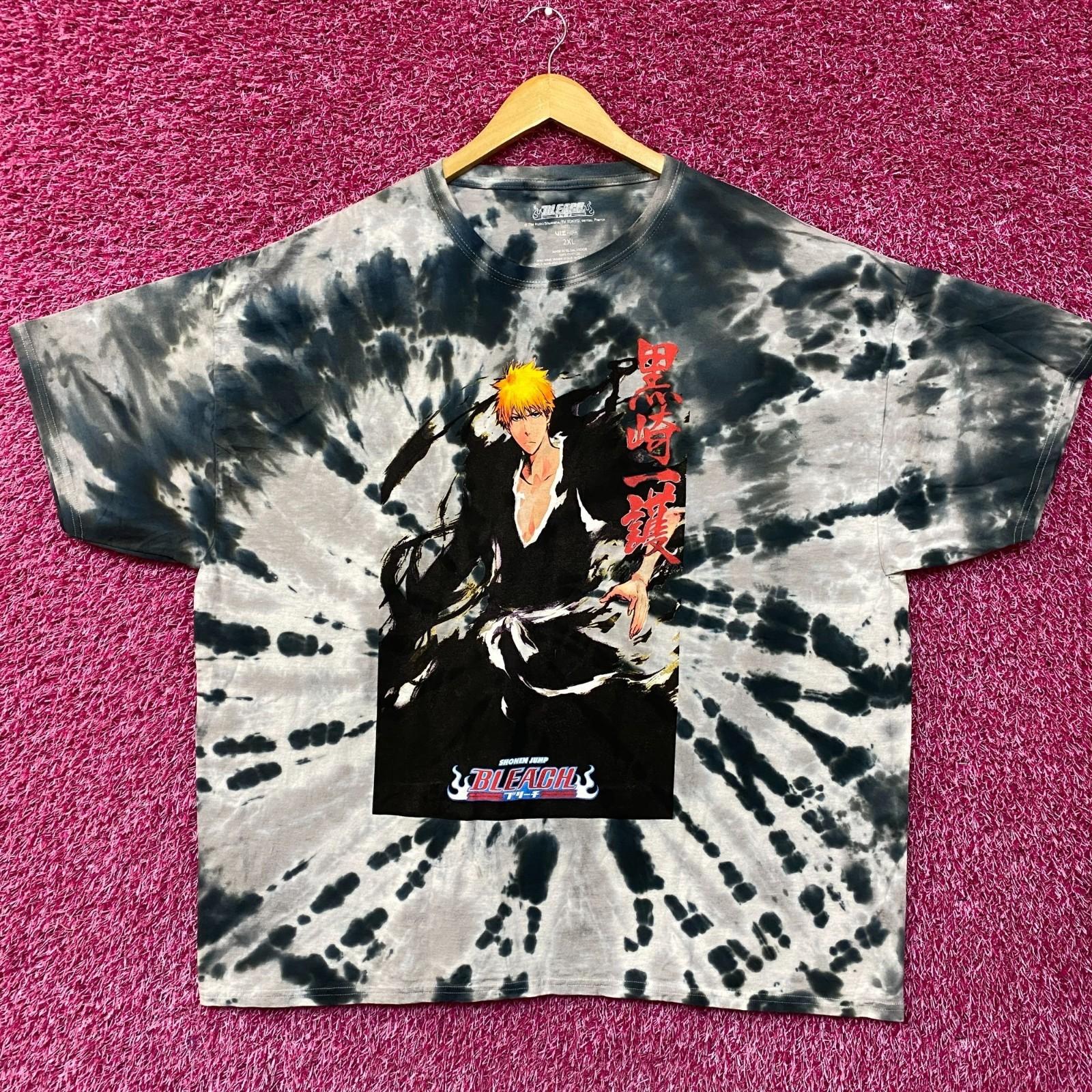 

Bleach Ichigo Kurosaki Anime Tie-Dye 100% Cotton T-shirt Mens Tees Top 2XL