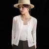 Women's French Elegant Wool Linen Blend Lightweight Knit Top
