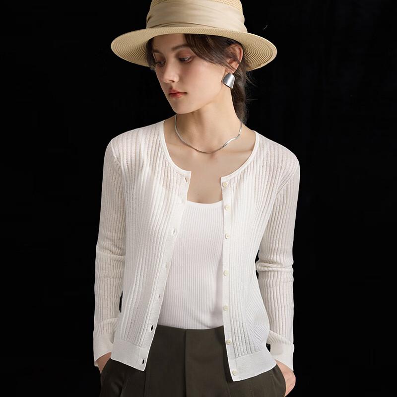 Women's French Elegant Wool Linen Blend Lightweight Knit Top