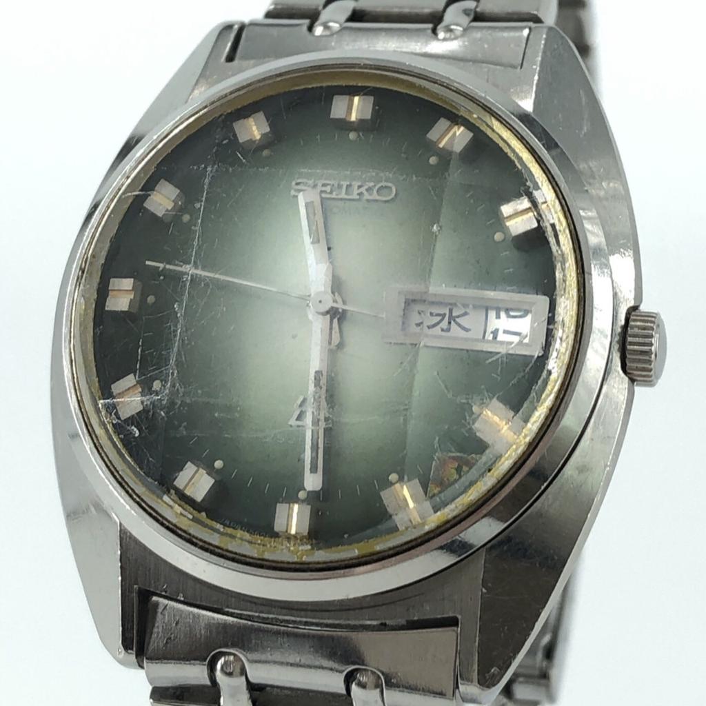Working Good SEIKO LORD MATIC LM 5606-7230 Automatic 25 Jewels Green Dial Day-Date 9 Faceted Glass STAINLESS STEEL Men's Watch WATER RESISTANT 3-Hand