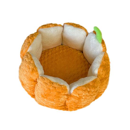 

Pumpkin Cat Bed 16.5/19.7 in Soft Fleece Pet Mat Warm Dog Bed Four Seasons Universal Pet Bed Mattress Bottom Waterproof Bite-Resistant Suitable S