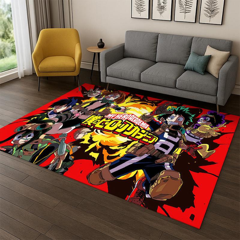 

My Hero Academia Deku Bakugou Cartoon Anime Carpet Rug for Bedroom Living Room Sofa Doormat Home Decor,Kid Area Rug Non-slip 40x60cm