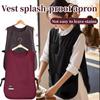 Waterproof Vest Apron Coffee Shop Cooking Aprons Oilproof Bbq Aprons With Big Pocket Kitchen Waiter Workwear Apron