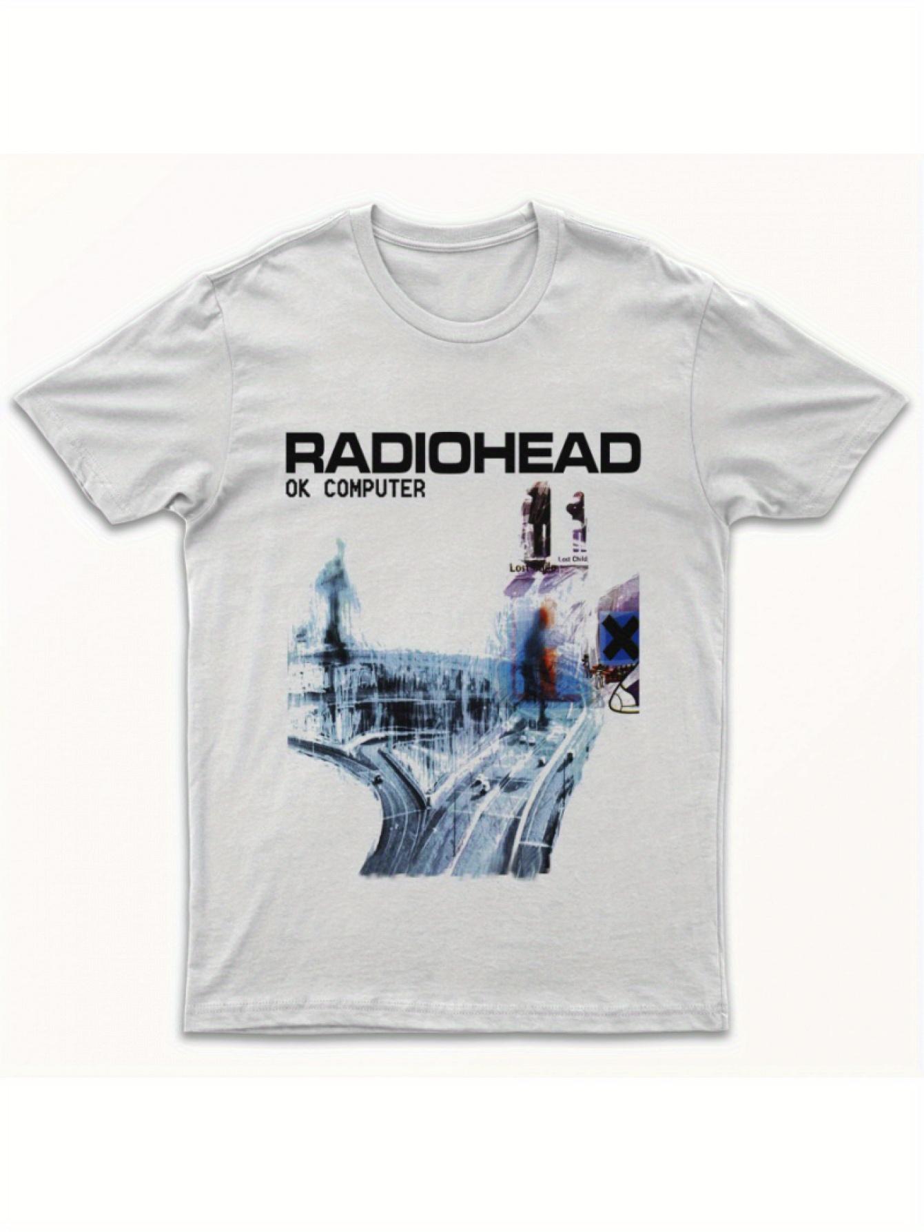 

Radiohead OK Computer T-Shirt (1997) Nigel Godrich Colin Greenwood Tom York Men s and women s same high-quality pure cotton 4XL