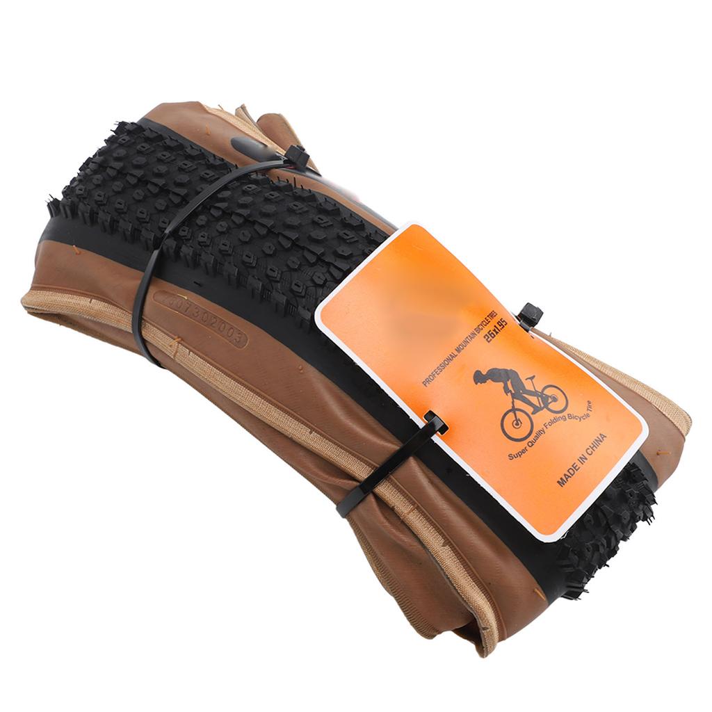 26x1.95 Mountain Bike Outer Tire Rubber Patterned Surface Folding Replacement Bike Tire for Bicycle