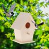 Wooden Bird Houses Wall Mounted Small Bird House with Perch for Outside Garden