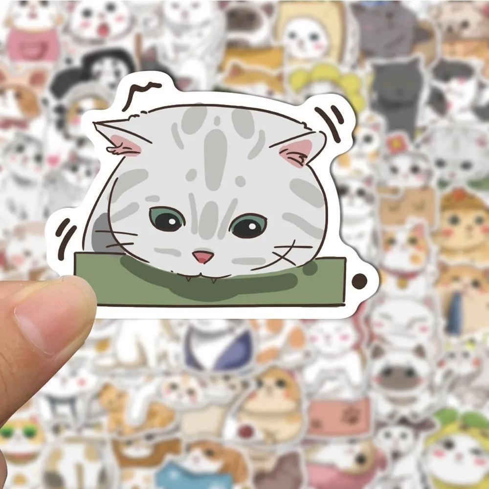 10/30/50pcs Kawaii Cartoon Cat Stickers Funny Graffiti Decals Waterproof DIY Water Bottle Phone Suitcase Cute Kitten Sticker Toy