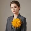 Faux Feather 16cm Flower Brooch Large Lapel Pin Vintage Fabric Corsage  Mother's Day