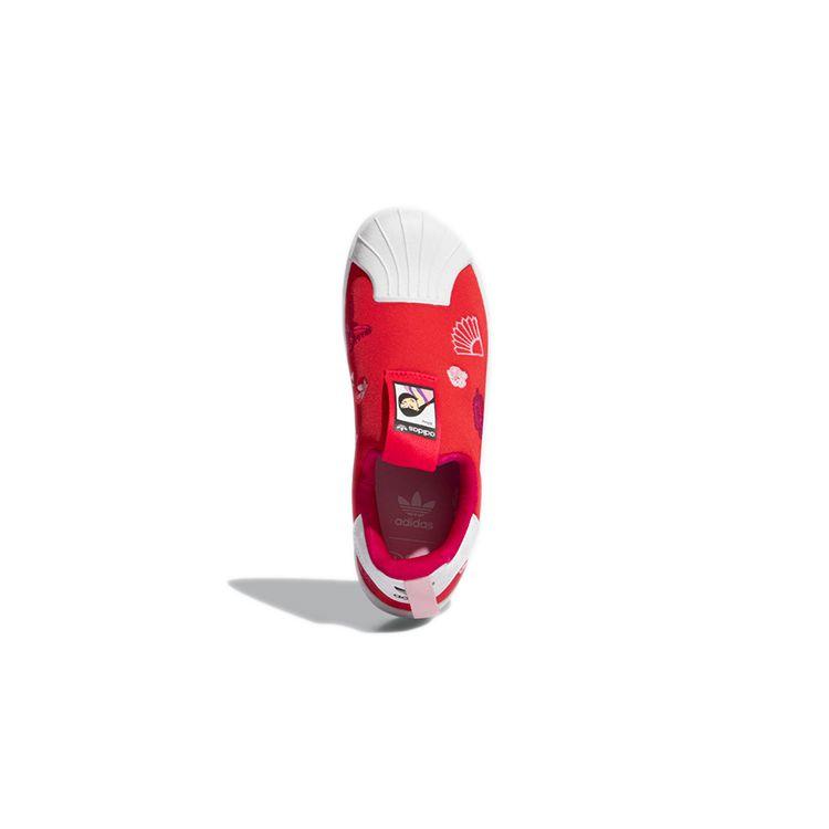 Adidas Disney X  Originals Superstar 360 Comfortable Durable Low-Top Kids Skate Shoes Kids sneaker Red Q46303