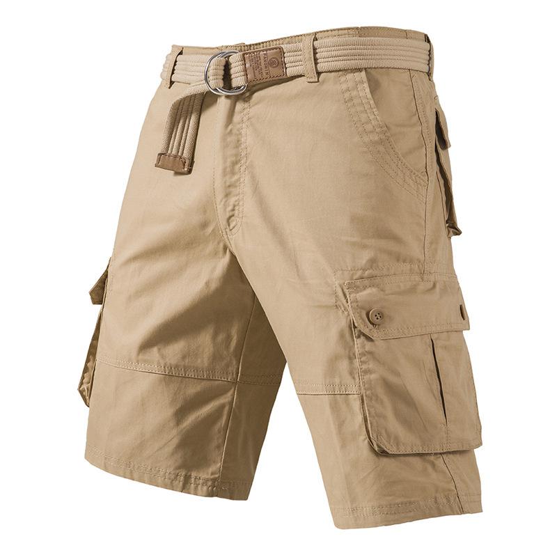 Men's Multi-Pocket Casual Washed Cotton Work Shorts