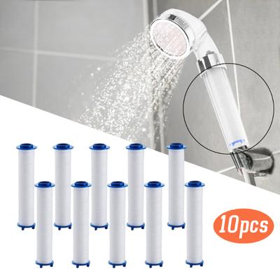 10Pcs Shower Head Replacement PP Cotton Filter Cartridge Water Purification Bathroom Accessory for Most Hand Held Bath Sprayer